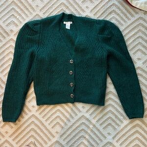 Design History Teal Button-Up Cardigan